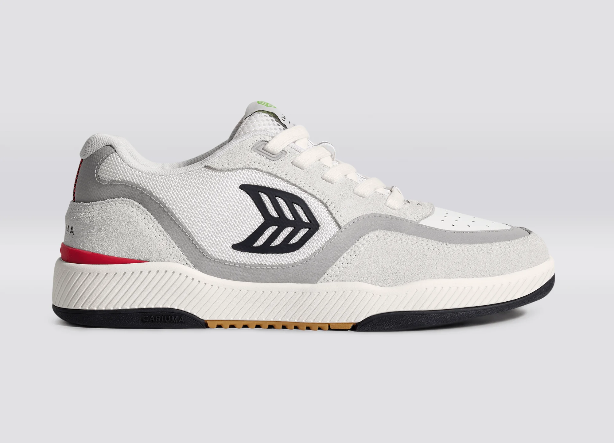 UBA PRO Smoke White Suede Off-White Mesh Black Logo Red Sneaker - Image 3