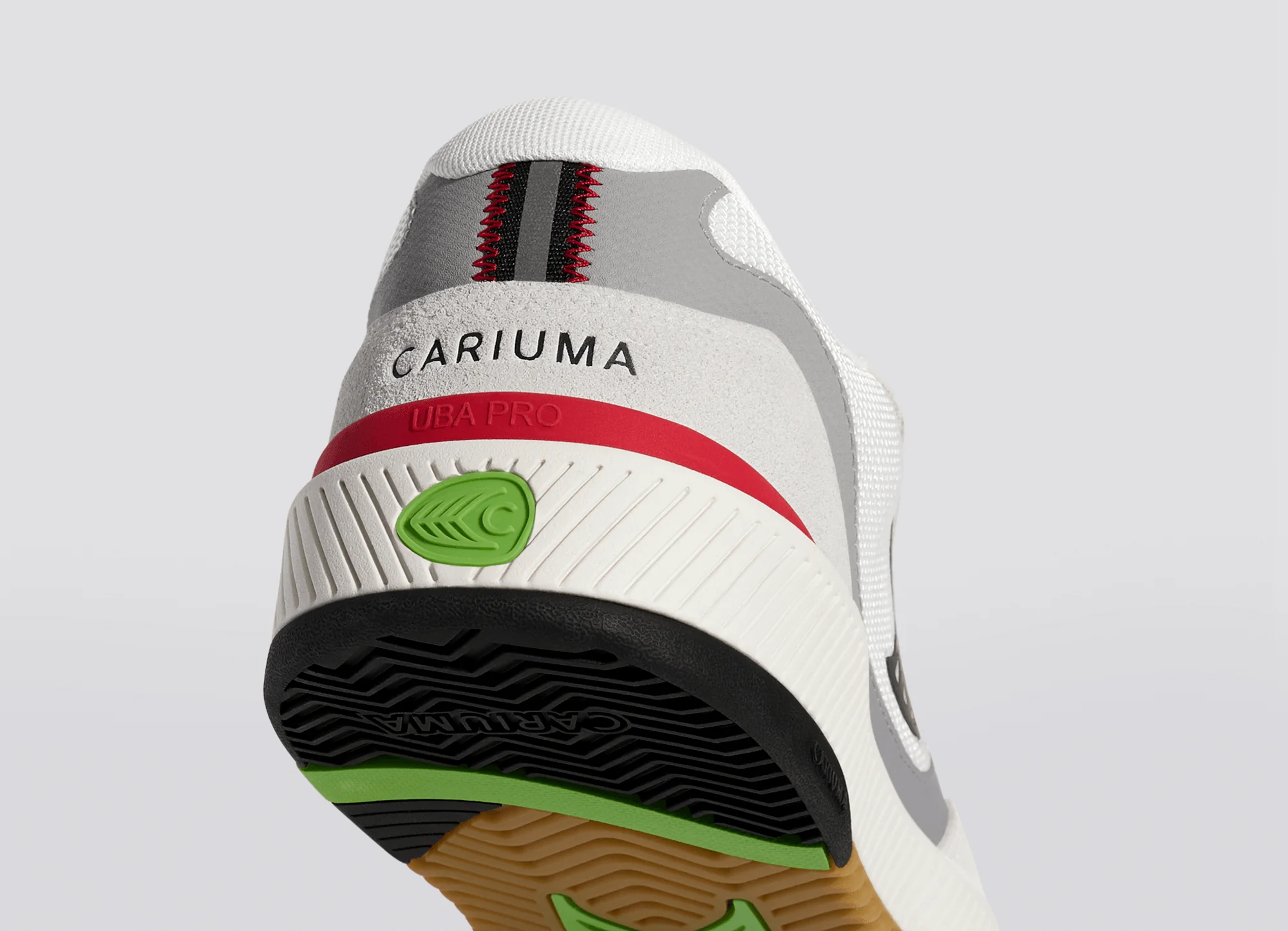 UBA PRO Smoke White Suede Off-White Mesh Black Logo Red Sneaker - Image 6