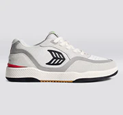 UBA PRO Smoke White Suede Off-White Mesh Black Logo Red Sneaker - Image 9